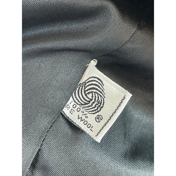 Jones New York Black Double-Breasted Coat With Velvet Collar & Gold Buttons - Picture 8 of 9